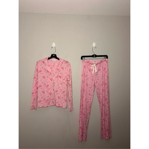 PJ Salvage pink cowgirl pajama set size small C27-3 - Picture 1 of 4